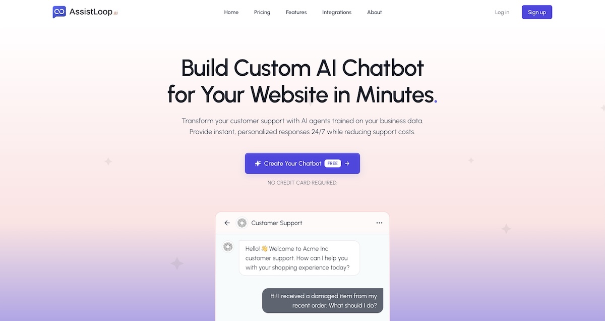 AI Agent for customer service AssistLoopai logo